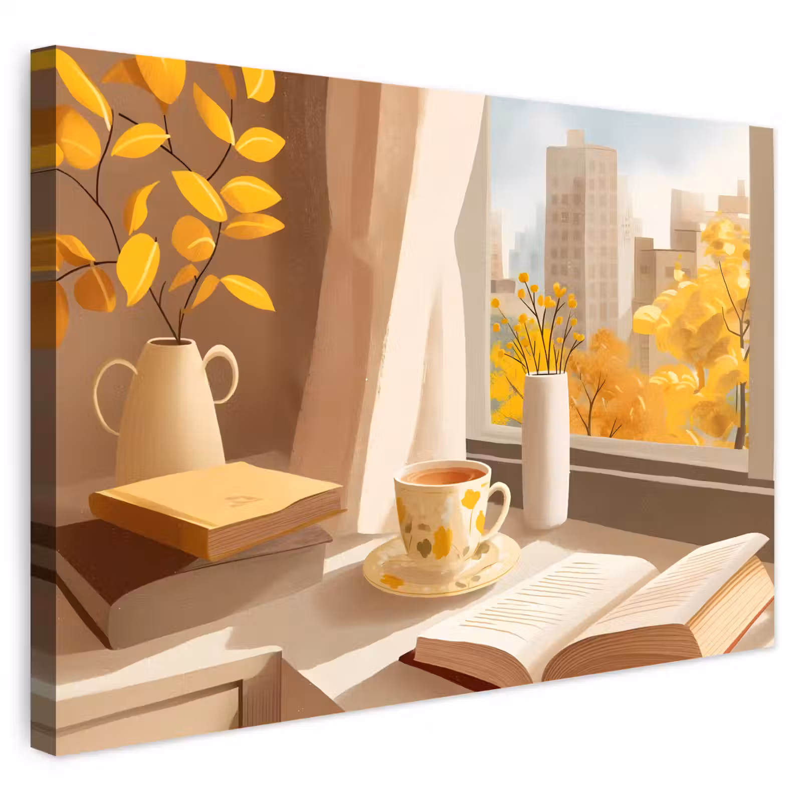Buiten canvas - Thee - Boek - Thee - Herfst — 1