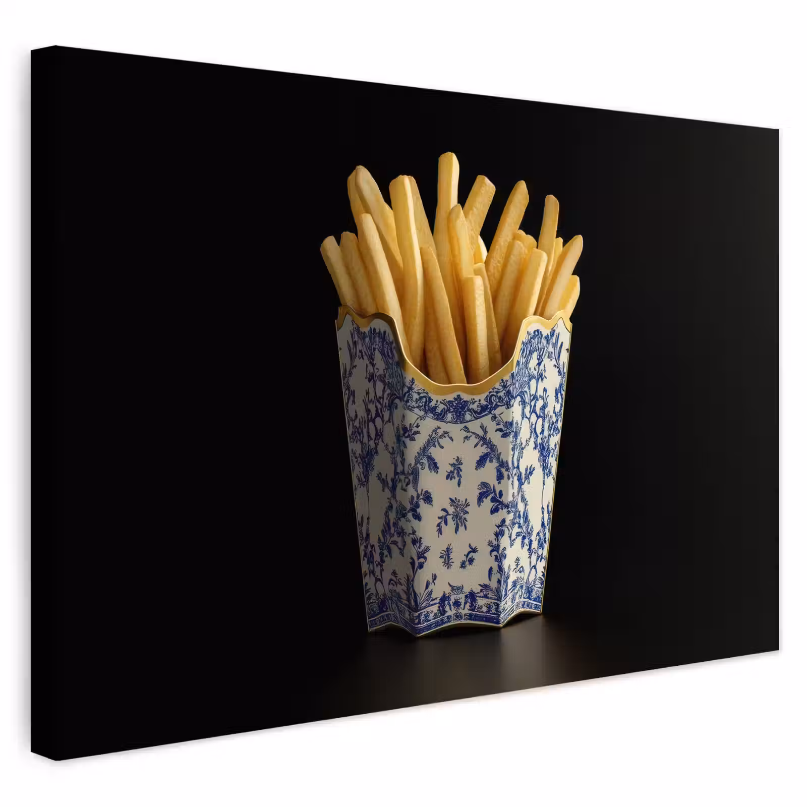 Buiten canvas - Friet - Porselein - Delfts blauw - Eten — 1
