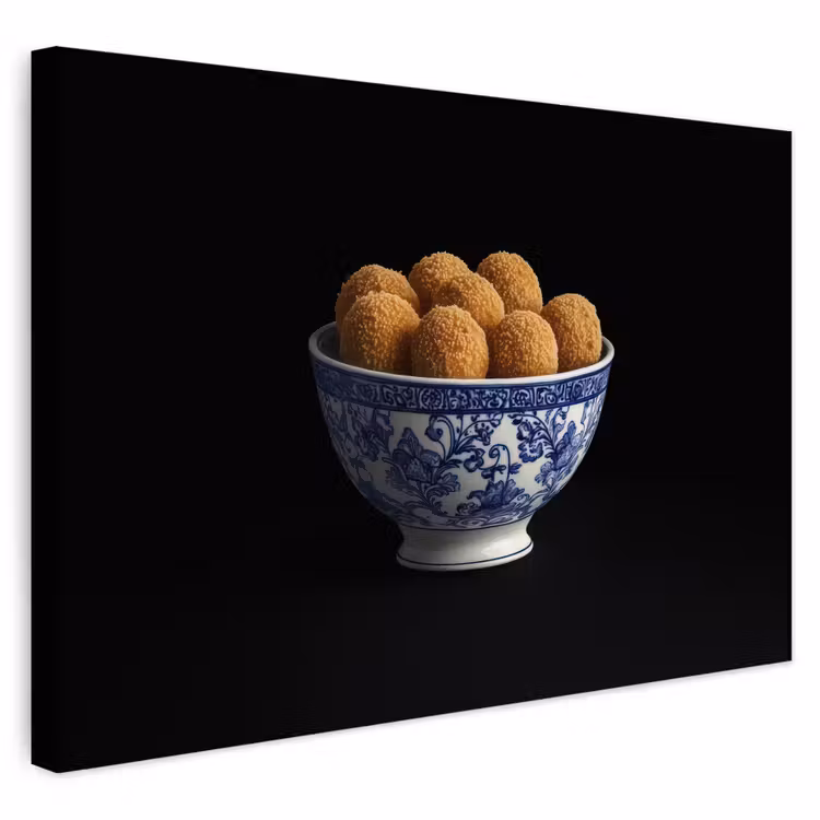 Buiten canvas - Delfts blauw - Bitterballen - Holland - Schaal — 1