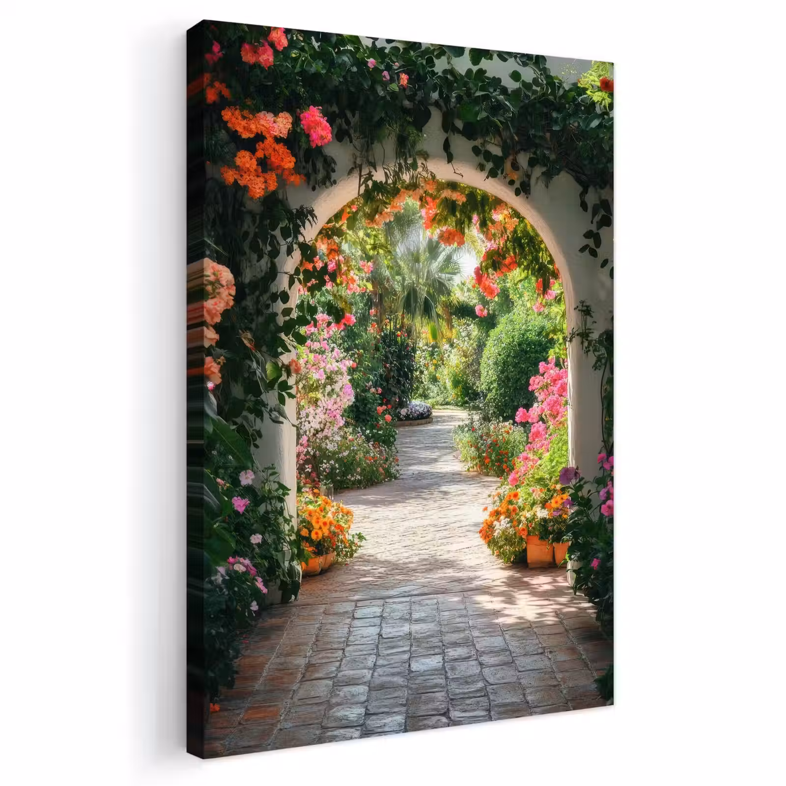 Buiten canvas - Doorkijk - Bloemen - Natuur - Bloementuin — 1