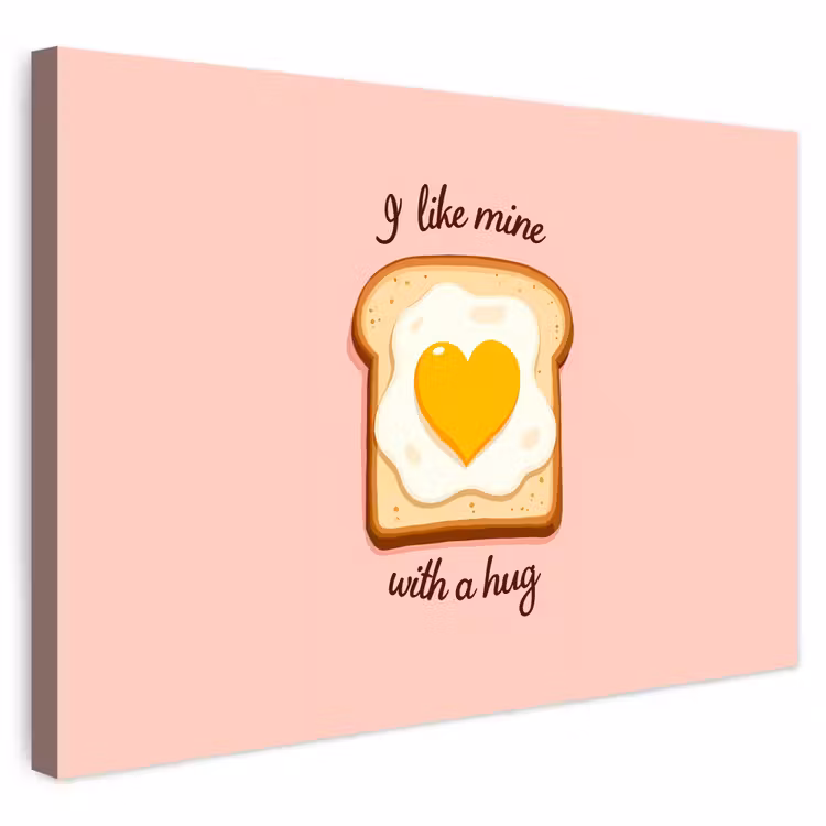 Buiten canvas - Brood - Illustratie - Quote - Roze — 1