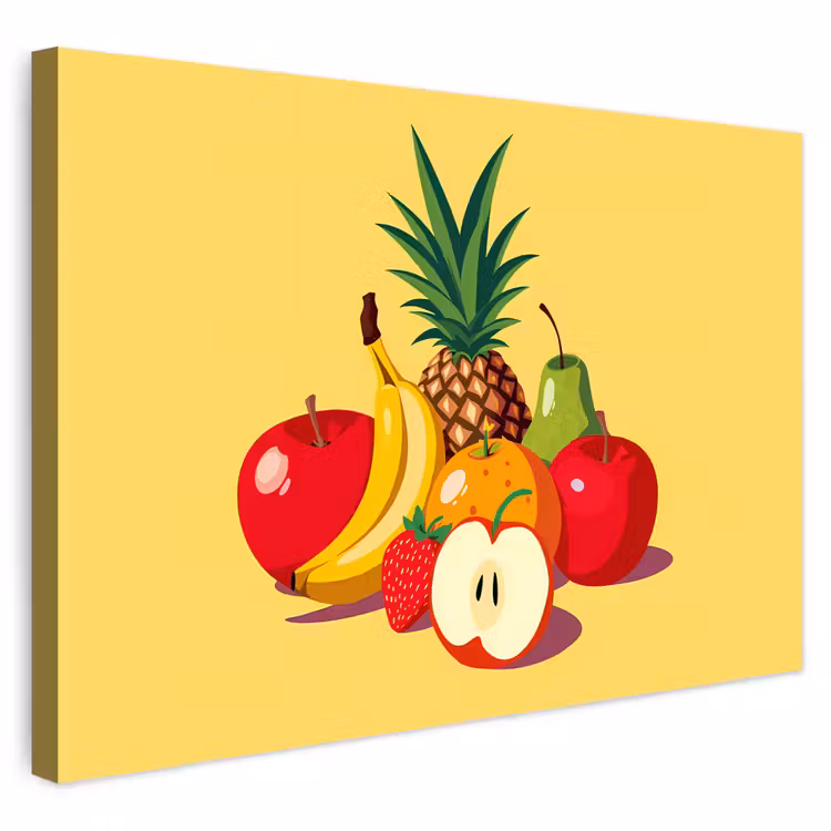 Buiten canvas - Fruit - Illustratie - Kleurrijk — 1