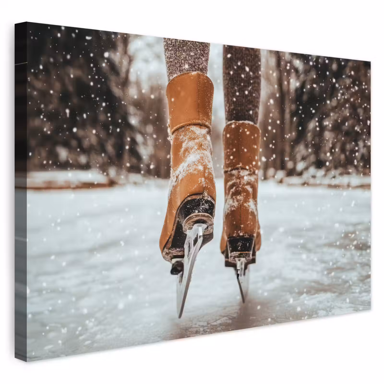 Buiten canvas - Schaatsen - IJs - Winter - Sneeuw — 1