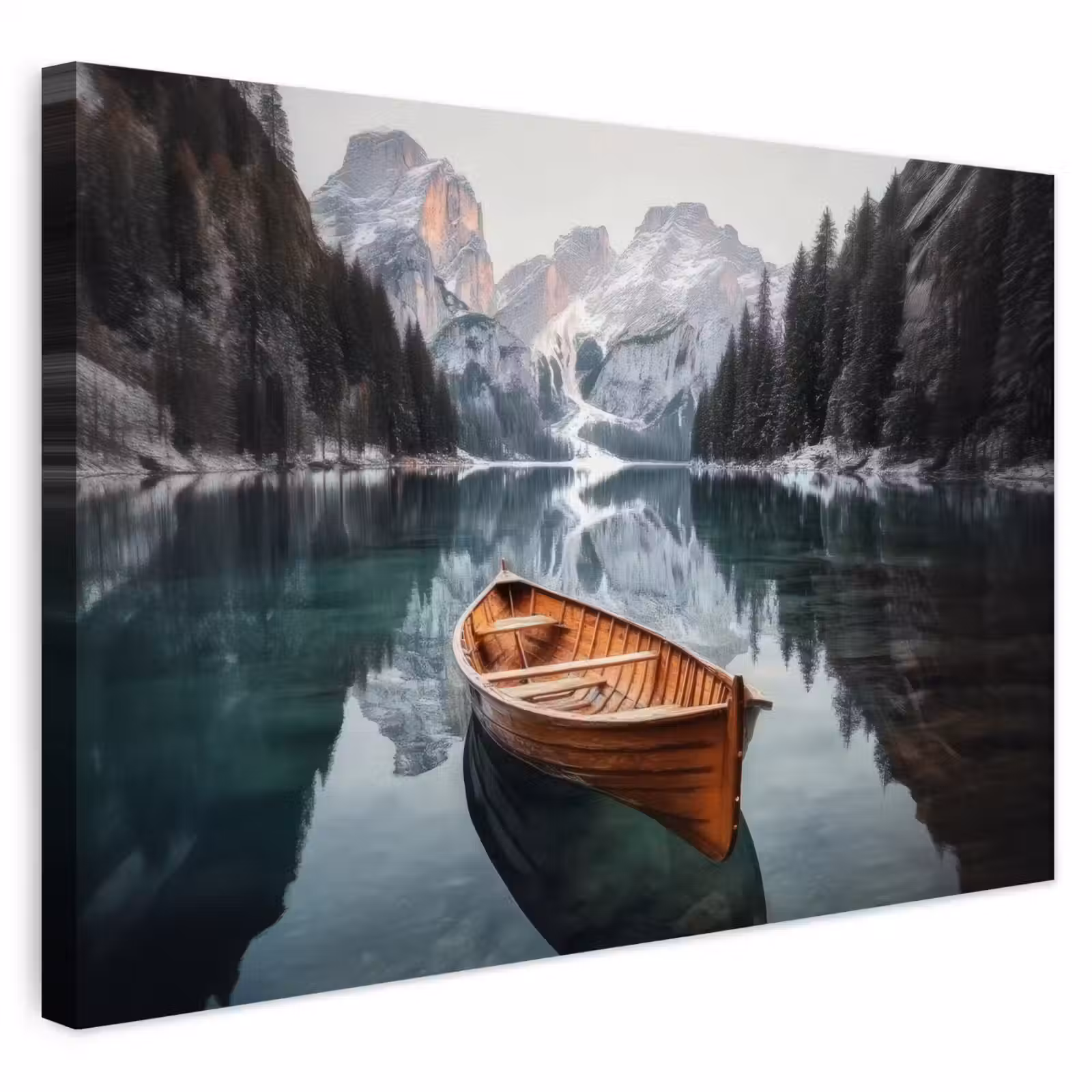 Buiten canvas - Boot - Bergen - Natuur - Water — 1