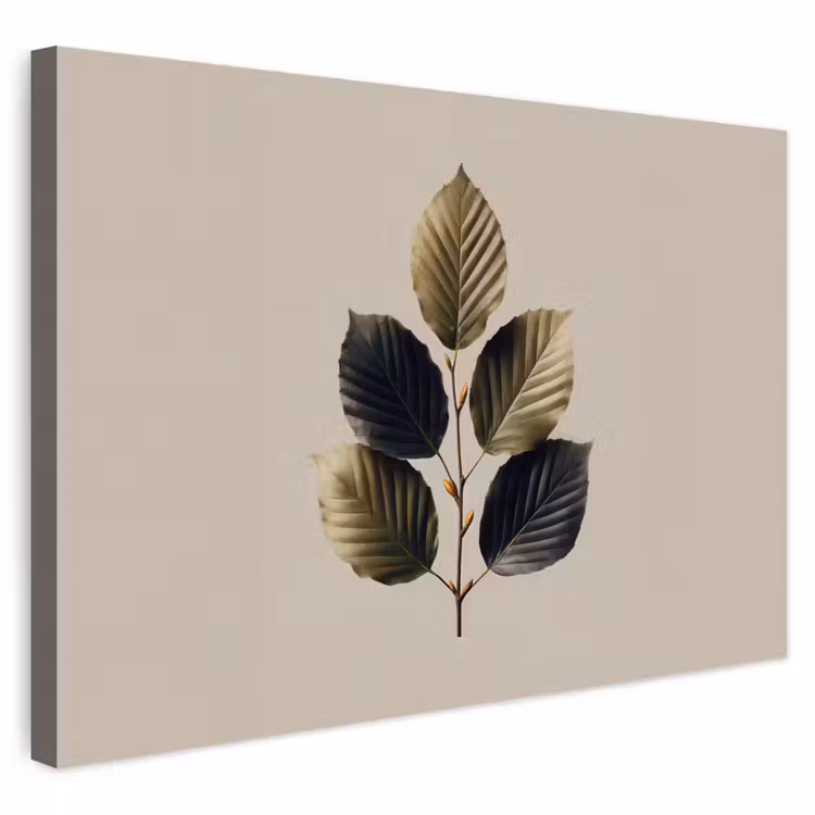 Buiten canvas - Beukenbladeren - Bruin - Groen - neutraal — 1