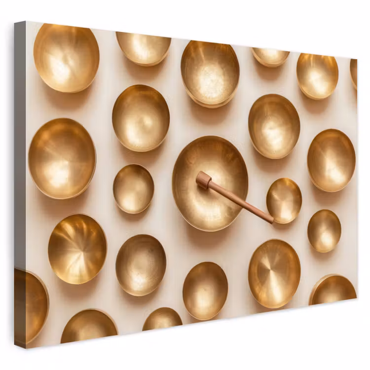 Buiten canvas - Symmetrisch - Goud - Brons - Balans — 1
