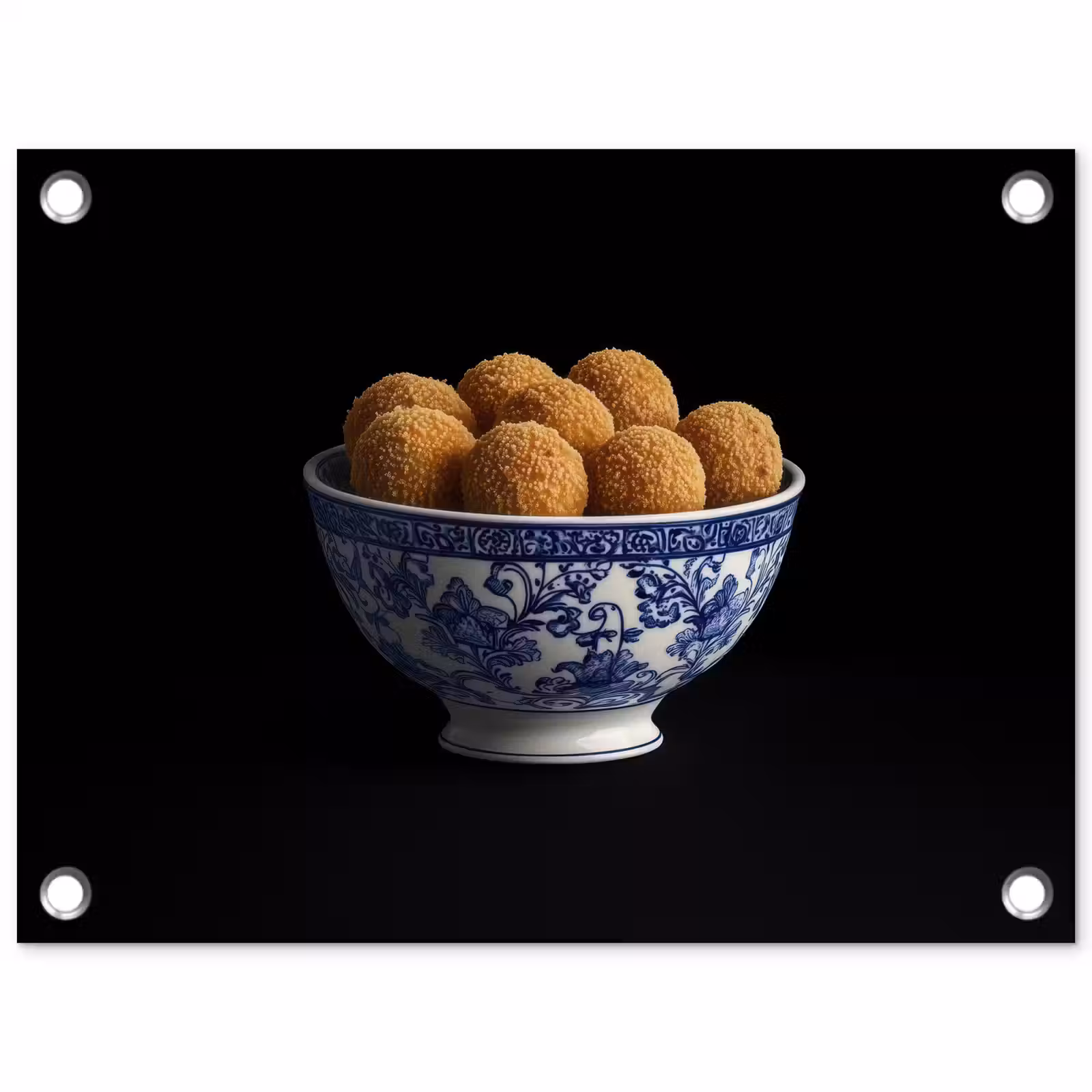 Tuinposter - Delfts blauw - Bitterballen - Holland - Schaal — 1