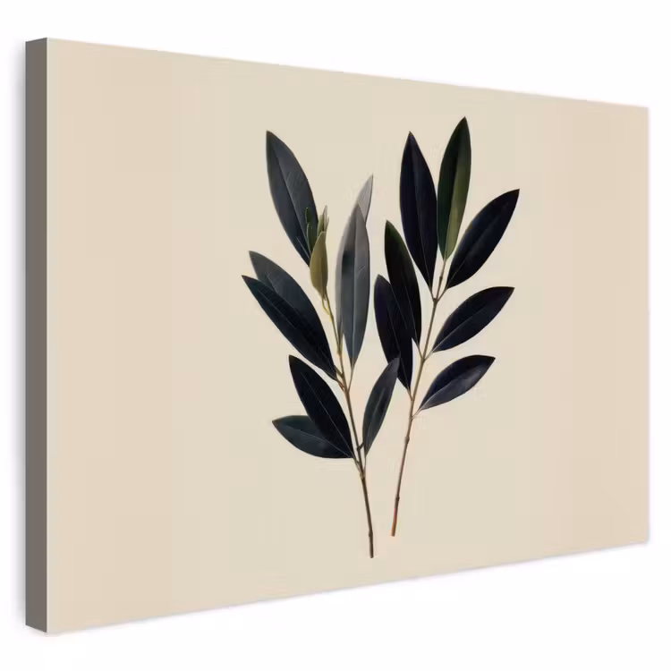 Buiten canvas - Ovaalvormige bladeren - Diep groen - Symmetrisch — 1