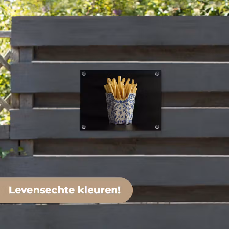 Tuinposter - Friet - Porselein - Delfts blauw - Eten — 6