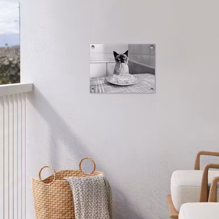 Tuinposter - Kat - Siamees - Zwart Wit - Schattig - Dieren — 5