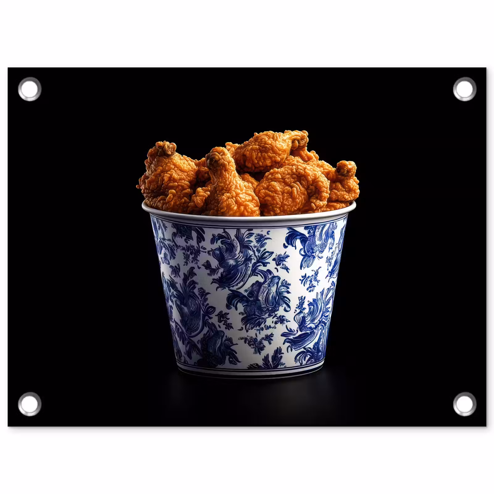 Tuinposter - Kip - Bucket - Delfts blauw - Lekker — 1