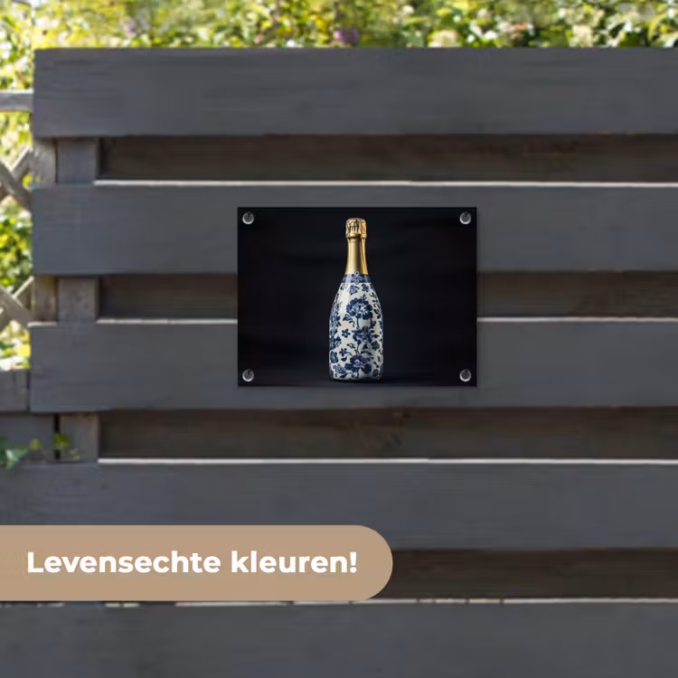 Tuinposter - Champagne - Bloemen - Goud - Chique — 6