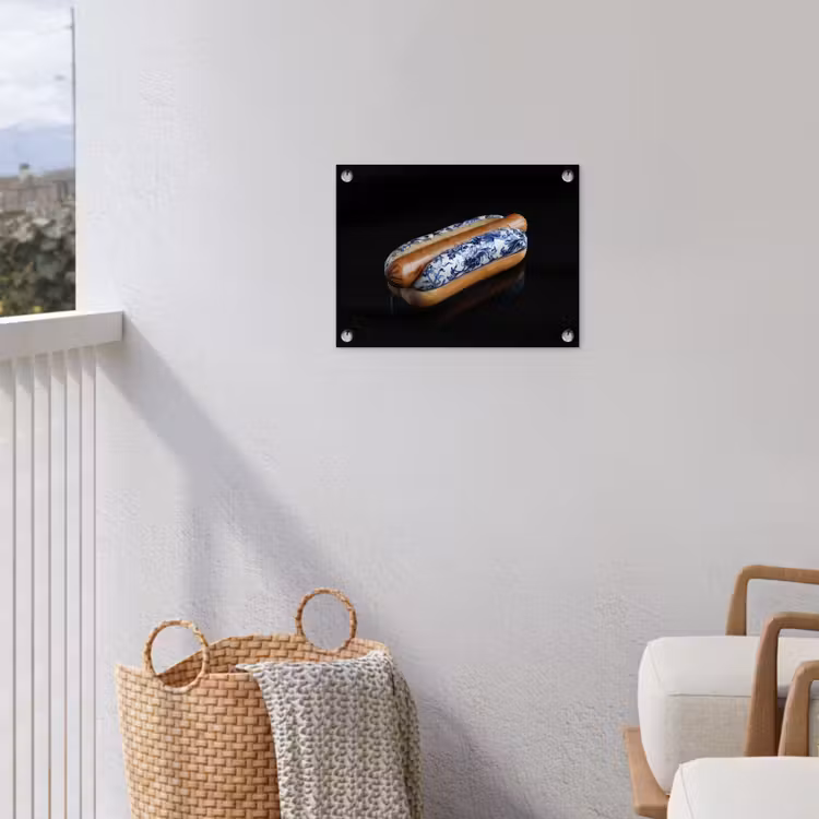 Tuinposter - Hotdog - Porselein - Delfts blauw - Eten — 5