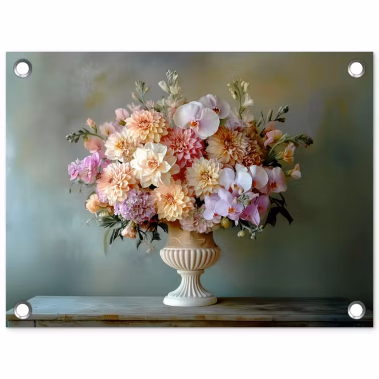 Tuinposter - Orchidee - Boeket - Vaas - Bloemen — 1