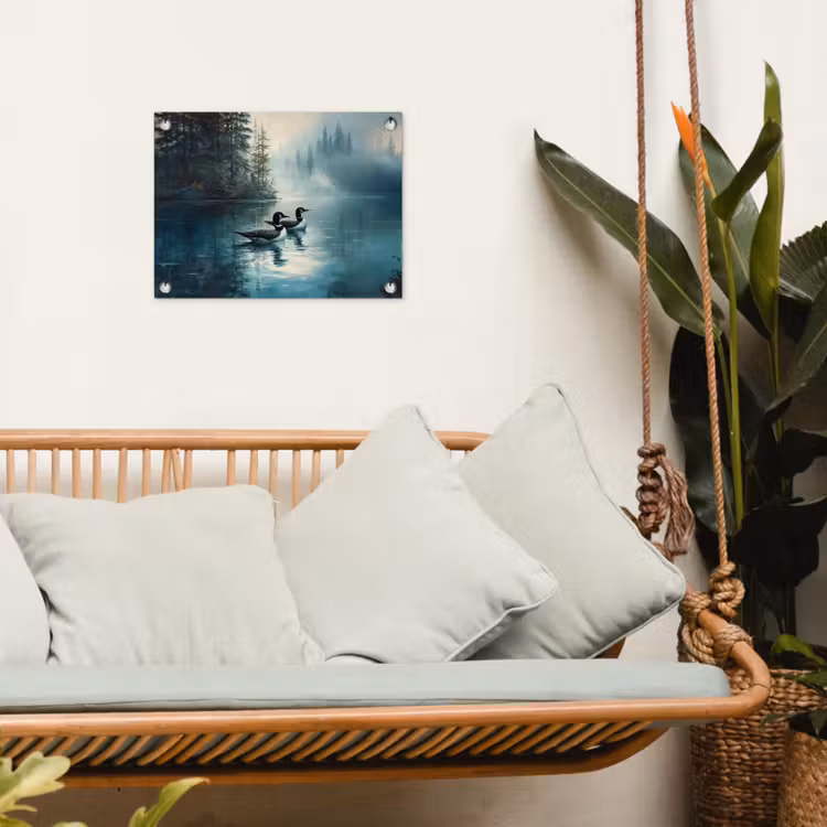 Tuinposter - Bos - Water - Eenden - Mistig — 4