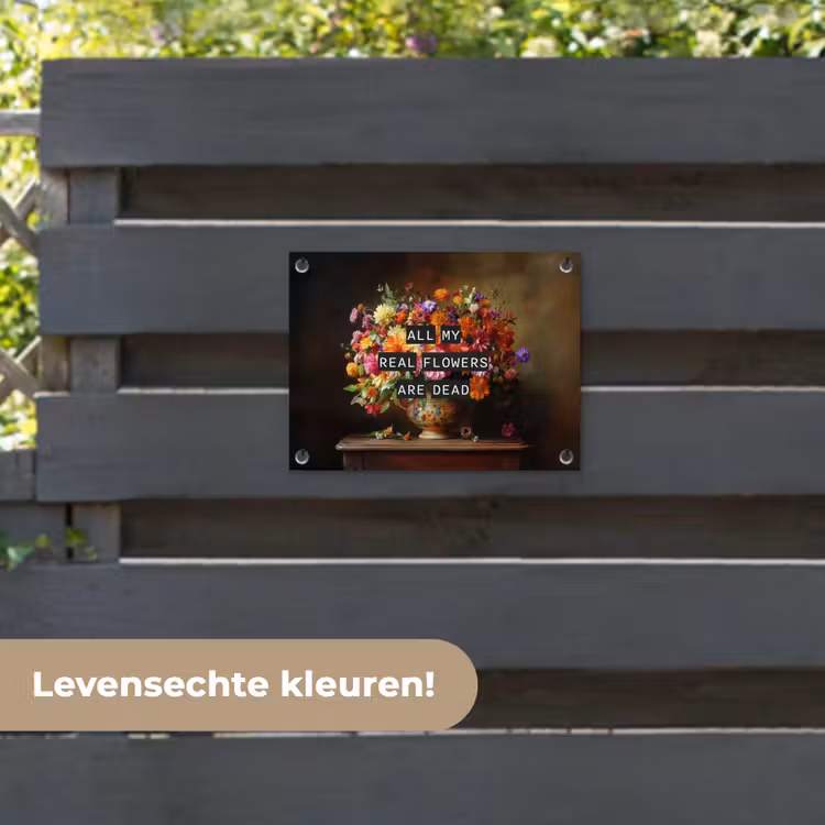 Tuinposter - Kleur - Bloemen - Vintage - Bloemenvaas — 6
