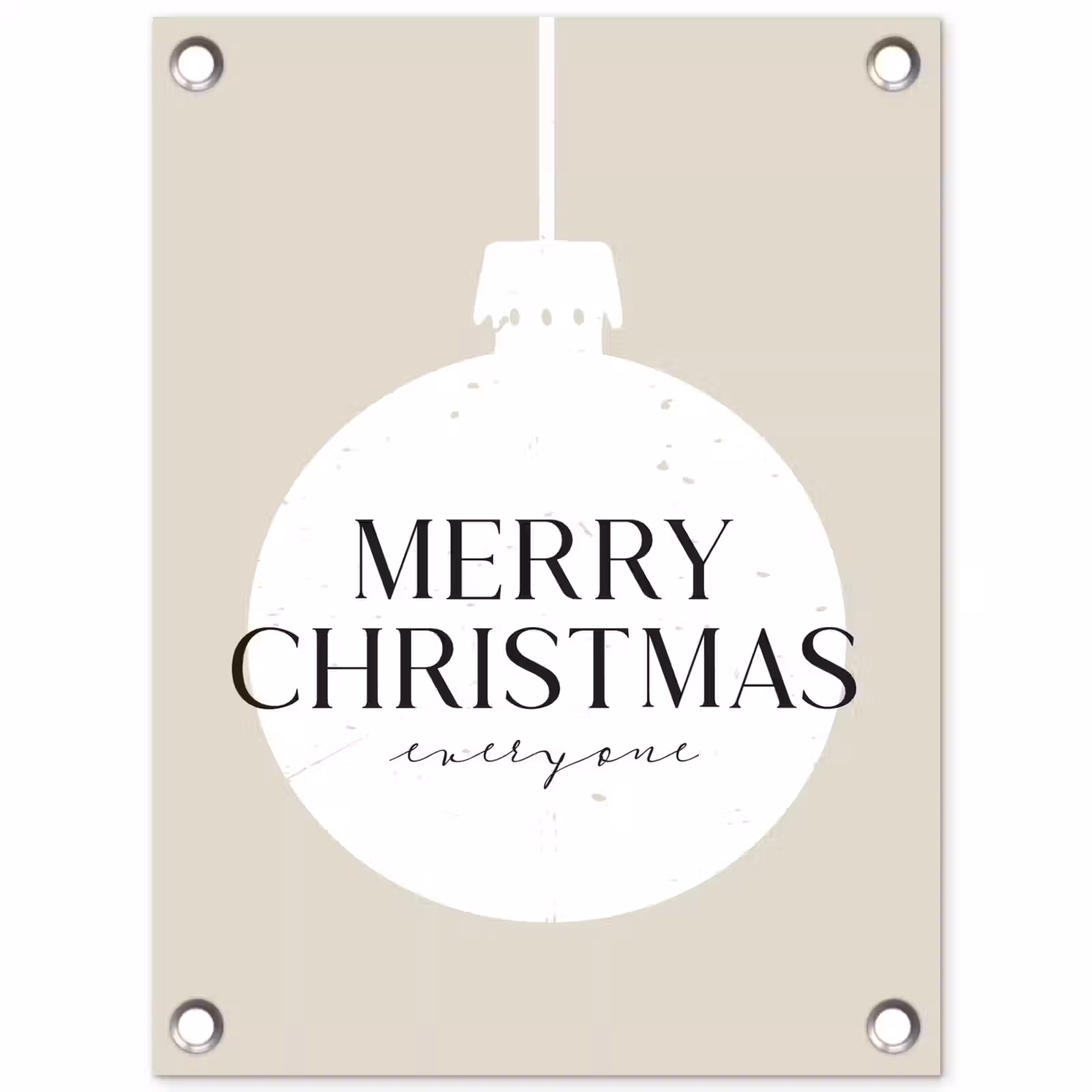 Tuinposter - Christmas - Kerstballen - Japandi - Witte kerstballen — 1