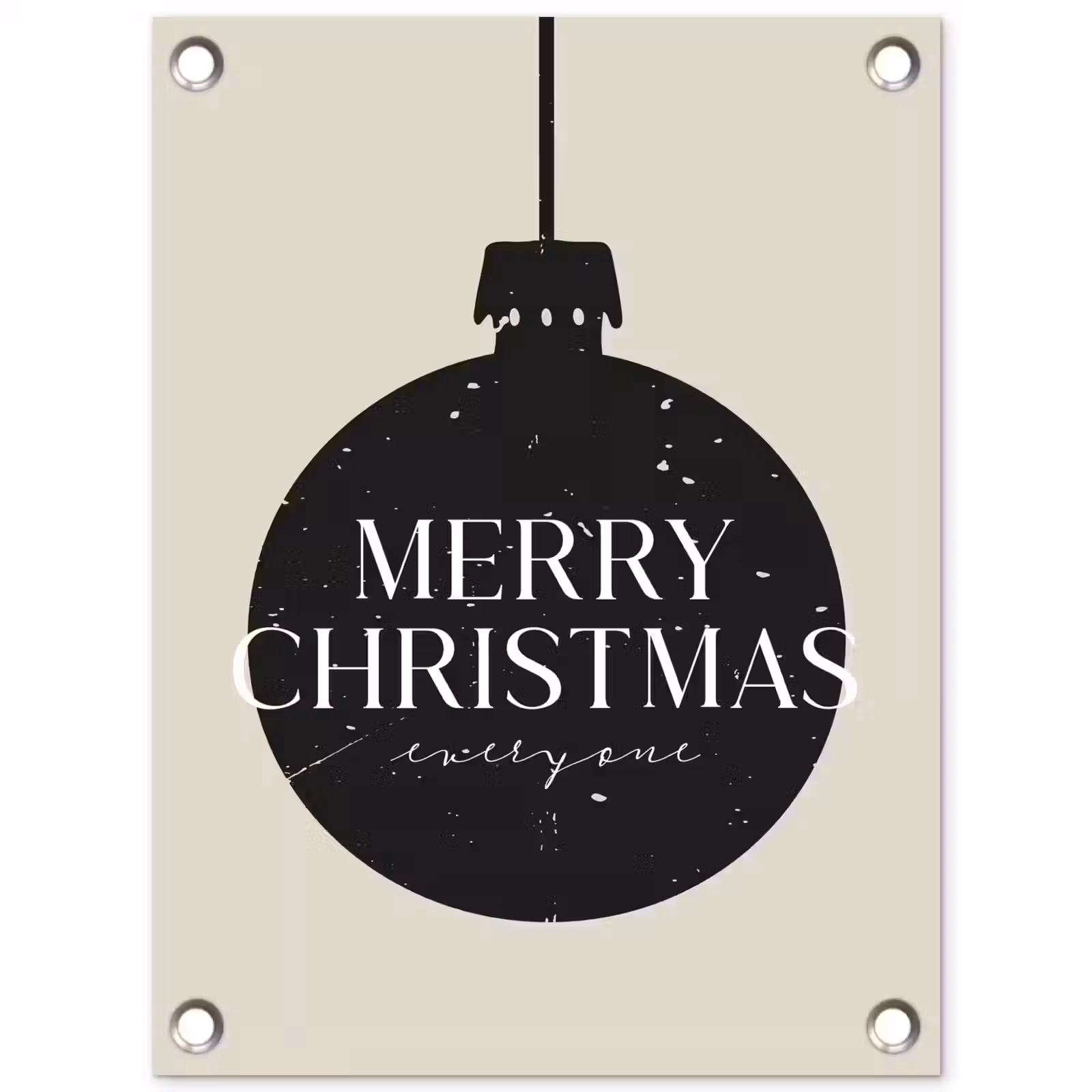 Tuinposter - Kerstballen - Japandi - Christmas - Zwarte kerstballen — 1