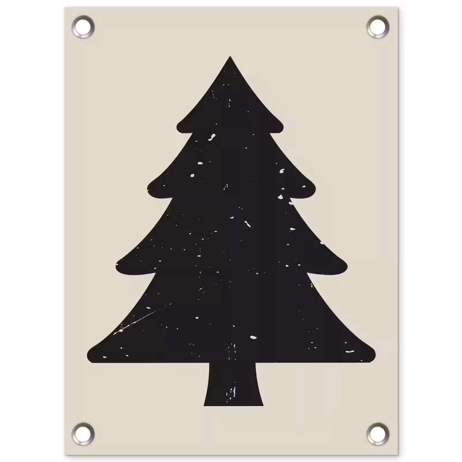 Tuinposter - Kerstboom - Zwarte kerstboom - Boom - Japandi — 1