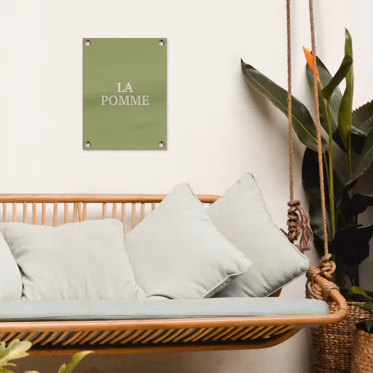 Tuinposter - Appel - Groen - Minimalistisch — 4