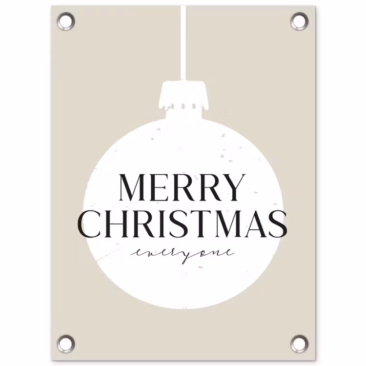 Tuinposter - Christmas - Kerstballen - Japandi - Witte kerstballen — 1