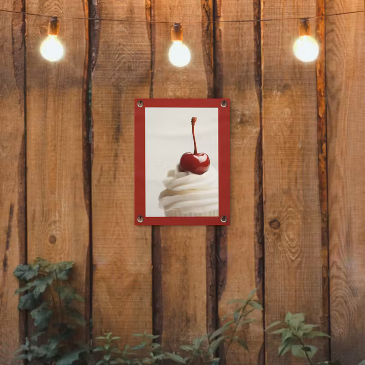 Tuinposter - Cupcake - Kers - Rood — 3