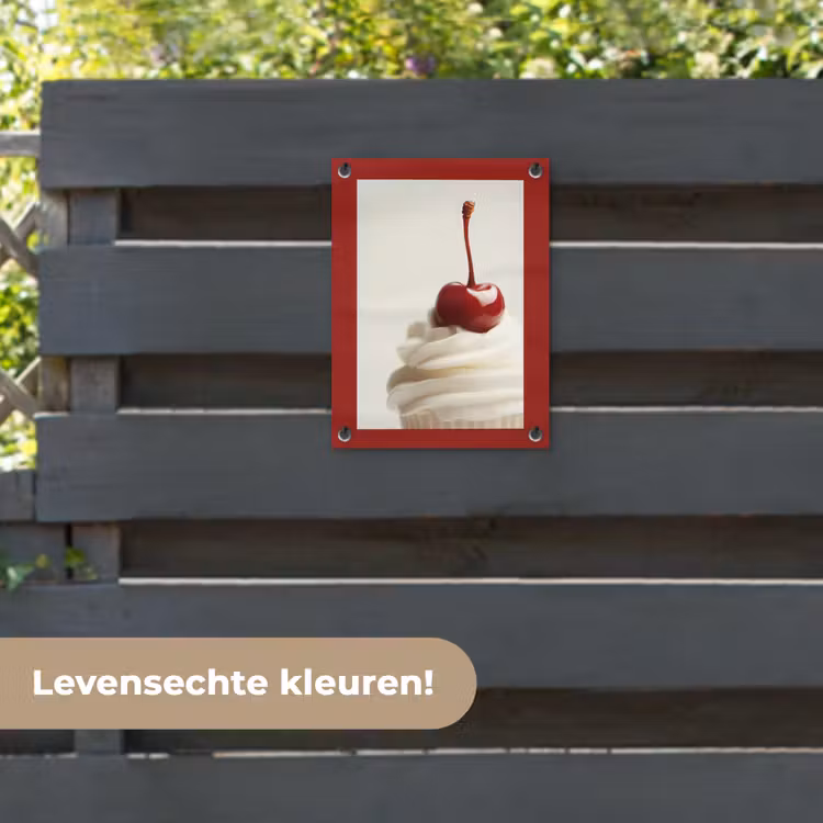 Tuinposter - Cupcake - Kers - Rood — 6