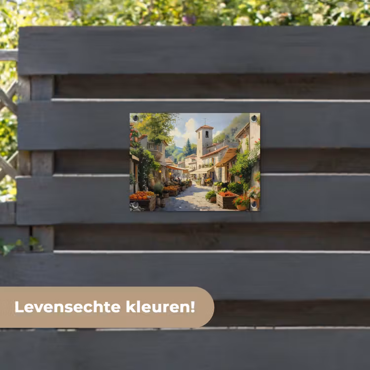 Tuinposter - Dorp - Zon - Kraampjes - Huizen — 6