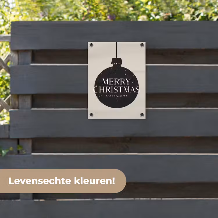 Tuinposter - Kerstballen - Japandi - Christmas - Zwarte kerstballen — 6