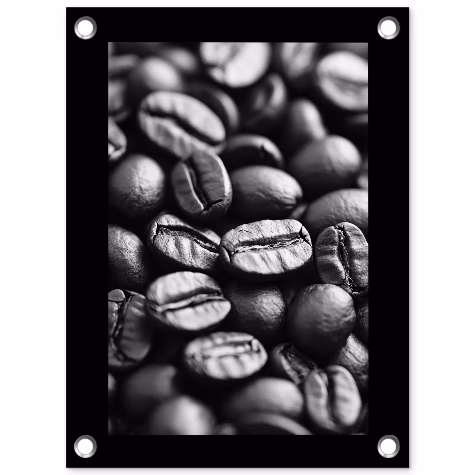 Tuinposter - Koffiebonen - Zwart - Vintage — 1