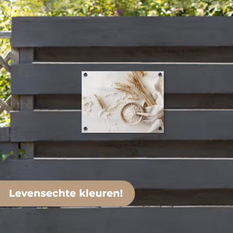 Tuinposter - Bloem - Hout - Tarwe — 6