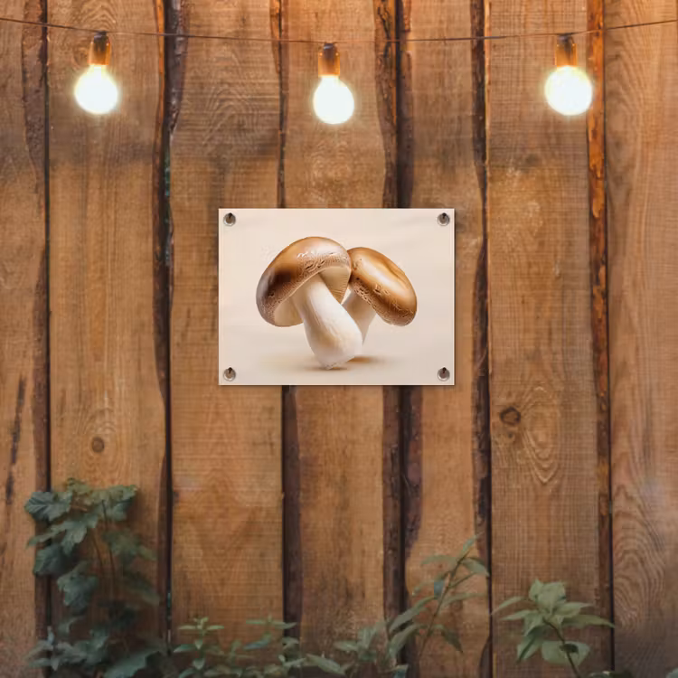 Tuinposter - Champignons - Zacht - Beige — 2