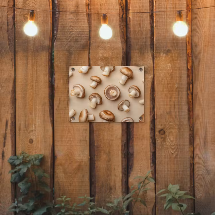 Tuinposter - Kastanje Champignons - Beige — 3