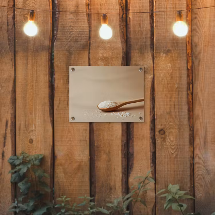 Tuinposter - Lepel - Rijst - Hout - Beige — 2