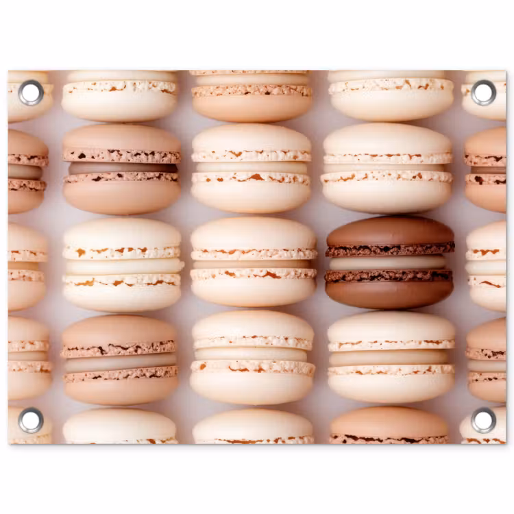 Tuinposter - Macarons - Beige - Bruin — 1