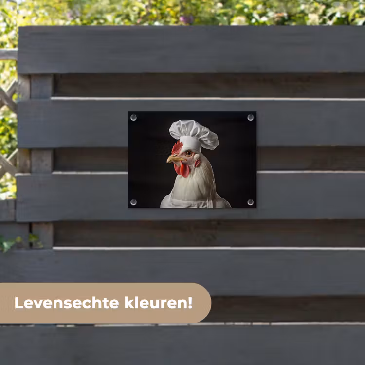 Tuinposter - Kok - Rood - Kip — 6