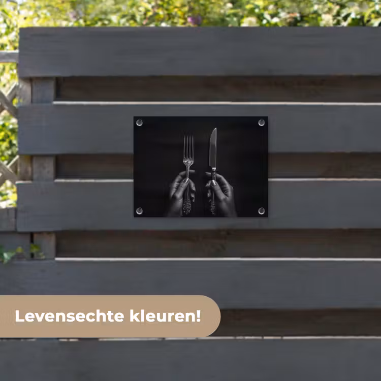 Tuinposter - Bestek - Zwart - Wit — 6