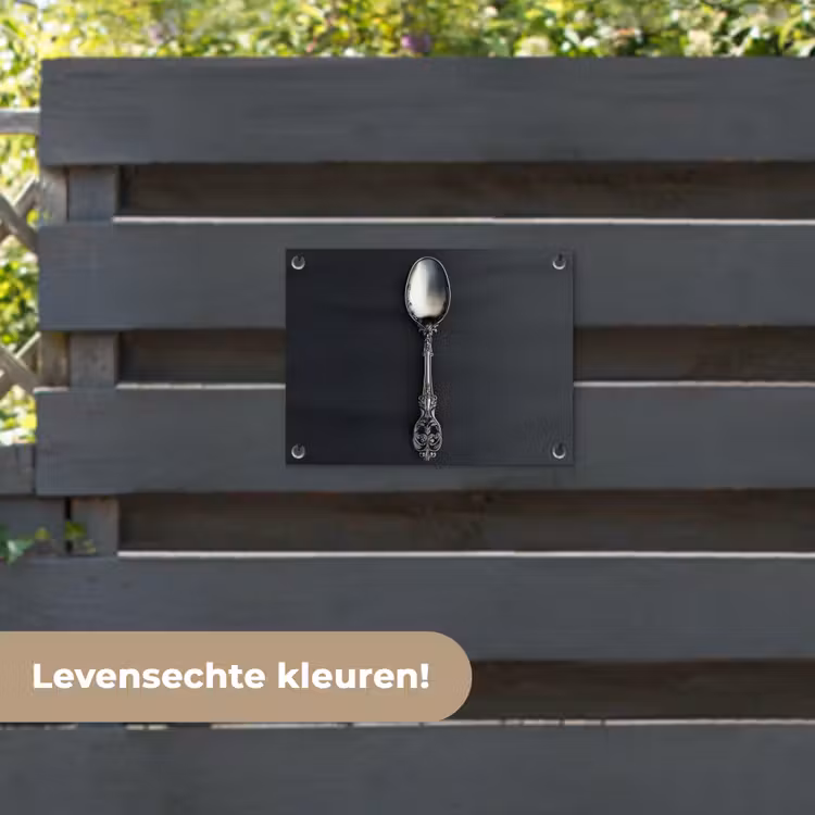 Tuinposter - Lepel - Zilver - Metaal — 6