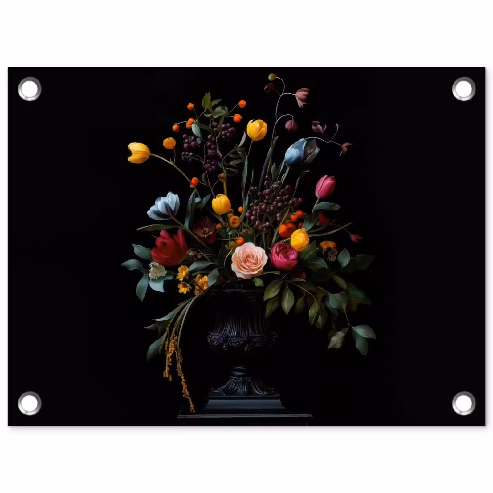 Tuinposter - Klassiek - Vaas - Boeket - Bloemen — 1