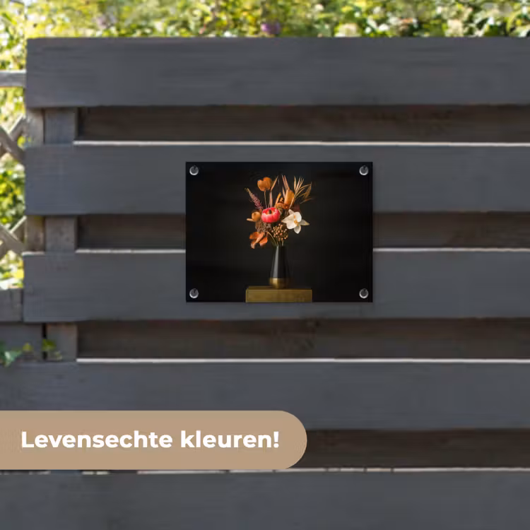 Tuinposter - Boeket - Oranje - Gouden - vaas — 6
