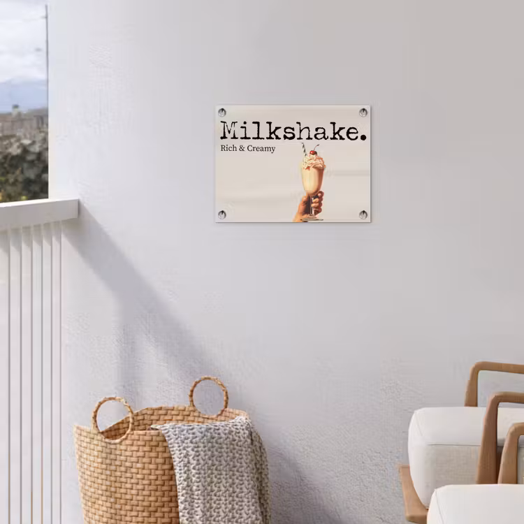 Tuinposter - Milkshake - Kers - Rietje — 5