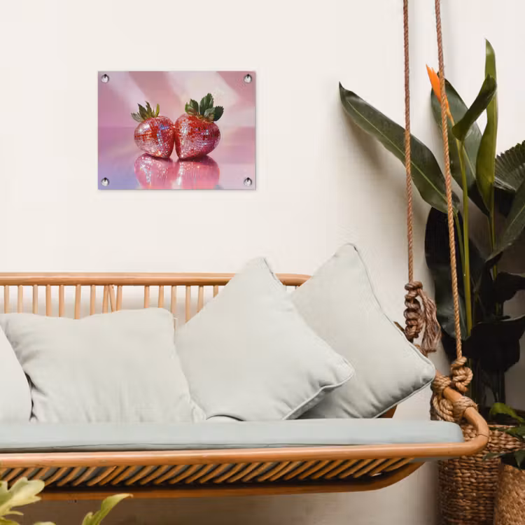 Tuinposter - Disco - Fruit - Glitter - Strawberry — 4