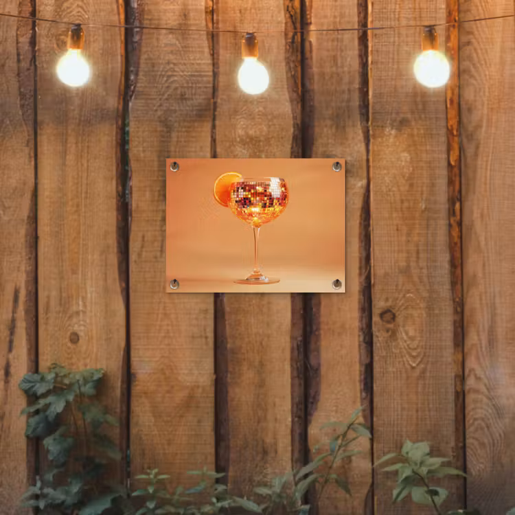 Tuinposter - Drank - Oranje - Glitter - Disco — 3