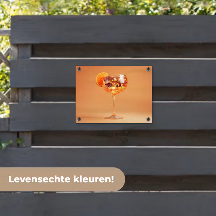 Tuinposter - Drank - Oranje - Glitter - Disco — 6