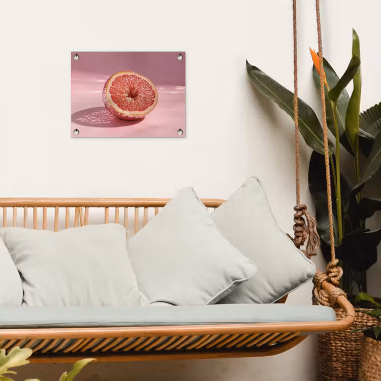 Tuinposter - Grapefruit - Roze - Disco - Shiny — 4