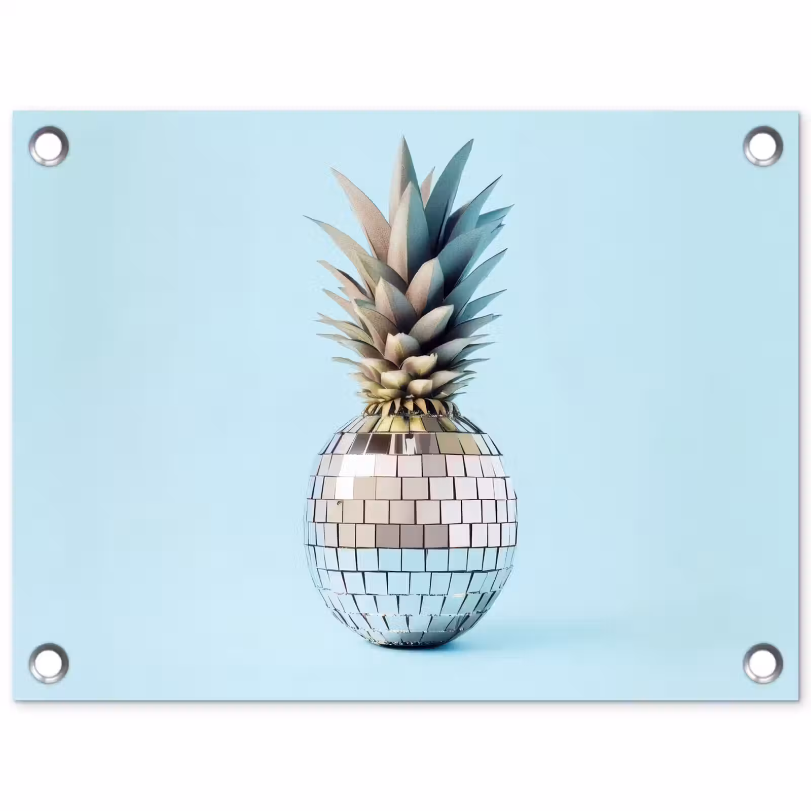 Tuinposter - Blauw - Ananas - Disco - Discobal — 1