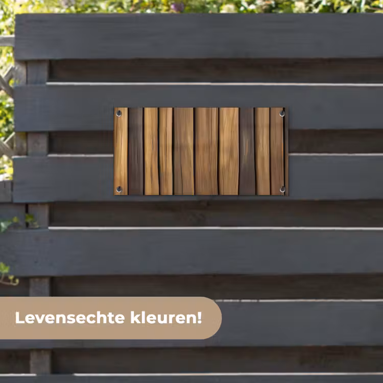 Tuinposter - Hout - Planken - Natuurtinten — 6