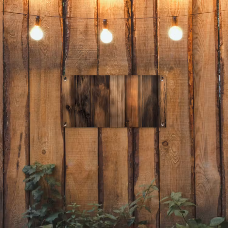 Tuinposter - Hout - Rustiek - Donkere Planken — 2