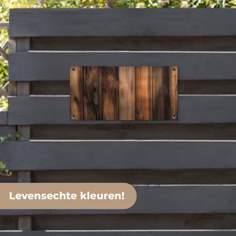 Tuinposter - Hout - Rustiek - Donkere Planken — 6