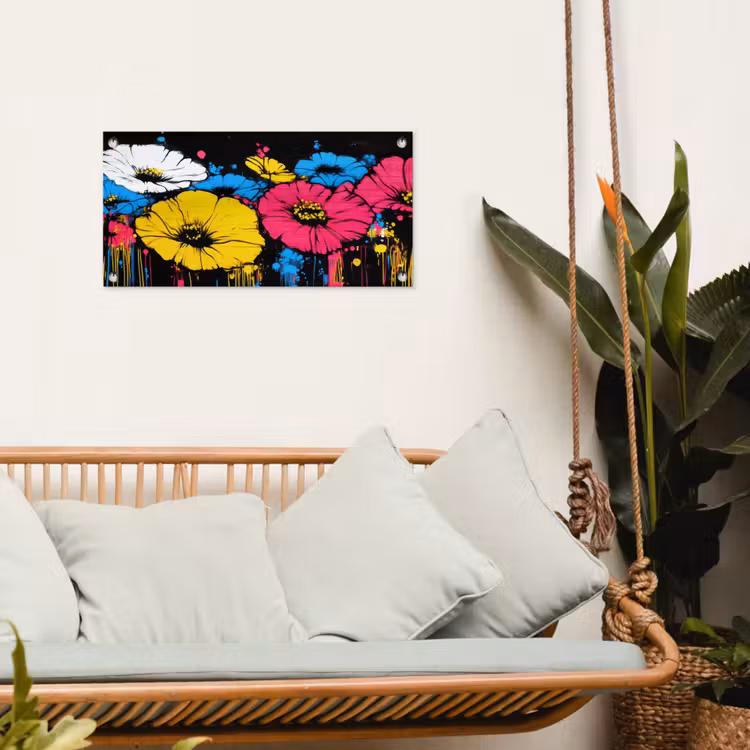 Tuinposter - Graffiti - Bloemen - Kleur — 4